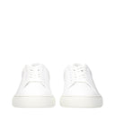 Versace Hombres Zapatillas de Cuero Blancas