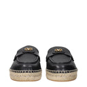 Valentino Garavani Men's Leather Espadrillas Black