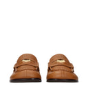 Miu Miu Women's Loafers Leather Brown/Cognac