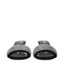 Die Attico Sandalen Rem Damen Stoff Schwarz/Silber