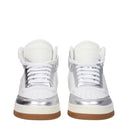 Saint Laurent Sl80 Men's Sneakers White/Silver Leather