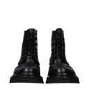 Alexander Mc Queen Hommes Bottes Cuir Noir