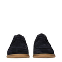 Eleventy Derby Men's Suede Blue/Dark Blue