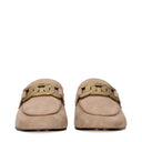 Tod's Women's Suede Moccasins Beige/Cappuccino