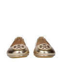 Tory Burch Women's Leather Gold Ballerina Flats