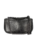 Tom Ford Women's Shoulder Bag Python Leather Silver/Black