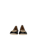 토리버치 여성용s 가죽 발레 플랫 블랙