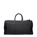 Kiton Men's Black Leather Shoulder Bag