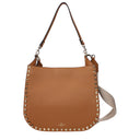 Valentino Garavani Women's Rockstud Shoulder Bag Brown/Almond Leather