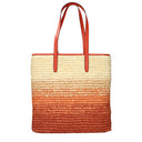 Michael Kors Women's Shoulder Bag Raffia Beige/Orange