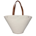 Saint Laurent Rive Gauche Women's Shoulder Bag Fabric Beige/Brick