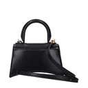 Balenciaga Femmes Sac à Main Hourglass en Cuir Noir