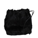 Jil Sander Drumpling Shoulder Bag Women Fur Black