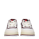 Gucci Men's Sneakers White/Dark Red Leather