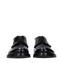 Prada Herrens Derby aus schwarzem Leder