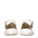 Jimmy Choo Cheri Ballerina Women's White/Latte Leather