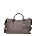 Balenciaga Handbags Le City Women Brown Leather