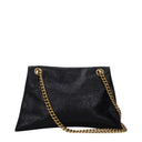 Balenciaga Women's Crush Shoulder Bag Black Leather