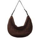 Jacquemus Le Sac Ovalo Shoulder Bag Women Suede Brown