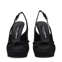 Dolce&Gabbana Women's Satin Black Sandals
