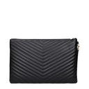 Saint Laurent Pochette Black Leather Woman