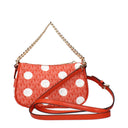 Damska torebka Michael Kors Carmela z tkaniny w kolorze czerwonym/gliniastym