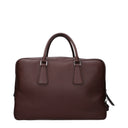 Prada Men's Work Bags Brown/Burnt Leather
