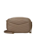 Saint Laurent Lou Donna Crossbody Bag Leather Beige/Dark Beige