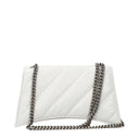 Balenciaga Crush Chain Shoulder Bags Women White Leather