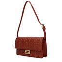Fendi Pochette Baguette Mujers Cuero Marrón/Tierra