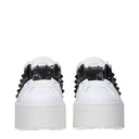 Valentino Garavani Damens Sneakers Weiß/Schwarzes Leder