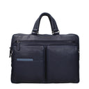 Piquadro Men's Work Bags Blue Leather