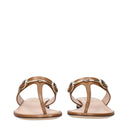 Gucci Women's Leather Sandals Brown/Light Brown
