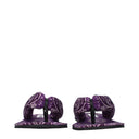 L'Attico Indie Women's Infradito Tessuto Viola