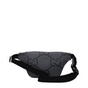 Gucci Mochilas Y Bolsos Messenger Jumbo Hombre's Cuero Gris/Negro
