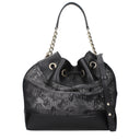 Jimmy Choo Juno Damess Stoffen schoudertas zwart