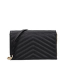 Saint Laurent Cassandre Crossbody Bag Women Leather Black