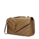 Saint Laurent Women's Loulou Shoulder Bag Brown/Light Tan Leather