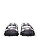 Burberry Men's Slippers And Clogs Fabric Black/Ivory