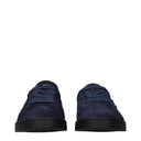 Prada Herrens Turnschuhe aus blauem Wildleder