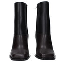 Loewe Wave Ankle Boots Women's Leather Black/Brown