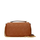 Fendi Damess Bruin/Brandy Leren Schoudertas Baguette