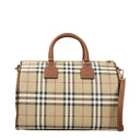 Burberry Bowling Handbag Women Beige/Brown Fabric
