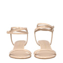 Stuart Weitzman Nudist Wrap Sandals Women Patent Leather Beige/Light Beige