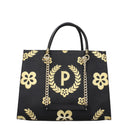 Pollini Mujers Bolsos De Hombro Pvc Negro/Oro