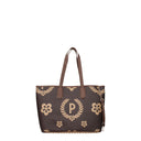 Pollini Mujers Bolsos De Hombro Pvc Marrón/Crema