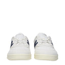 New Balance Men's Suede Sneakers White/Navy Blue