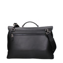 Pineider Men's Work Bags Black Leather
