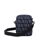 Valentino Garavani Men's Crossbody Bags Blue/Denim Fabric
