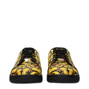Versace Herrens Sneakers Leder Schwarz/Gelb